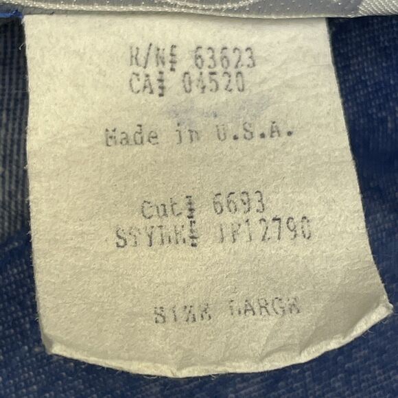 Vintage Jean Jacket Women Large Blue Studded Blue Jean Southwest Aztec 80s Rodeo - Picture 7 of 16